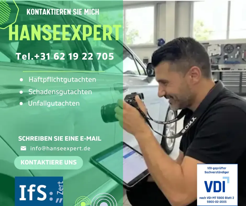 KFZ Gutachter Hamburg bei der Arbeit.